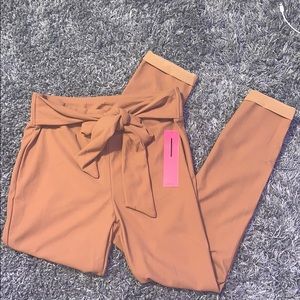 Shosho Front Tie Fitted Pants
